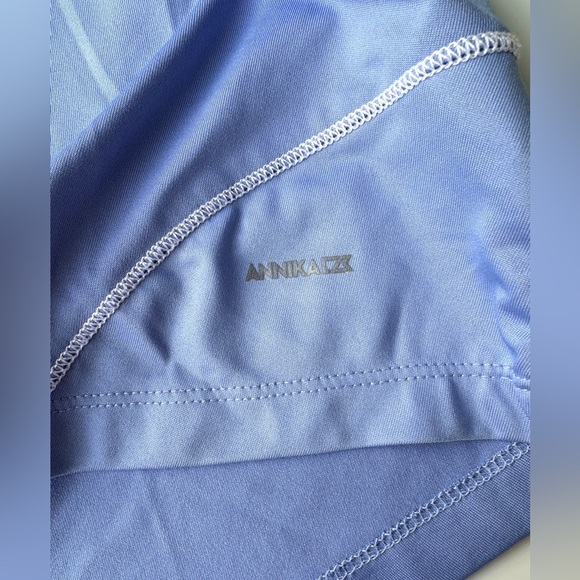 Annika Cutter & Buck Purple Blue Stretch Athletic Golf Polo Shirt Women’s Small - Picture 4 of 7